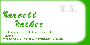 marcell walker business card